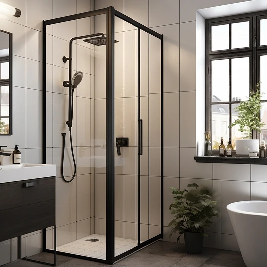 black chrome shower fittings