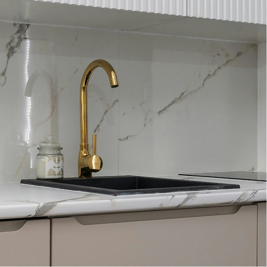 satin gold tapware